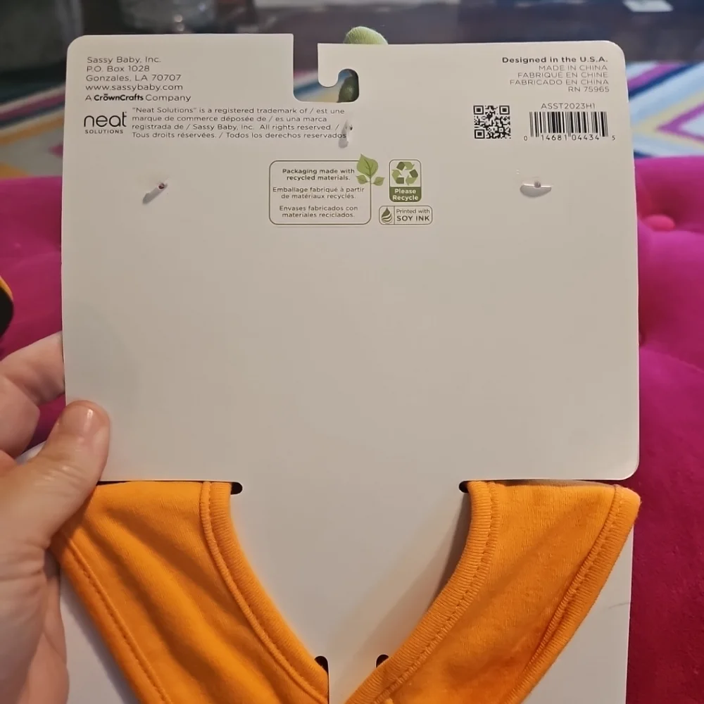 NWT Infant My 1st Halloween Pumpkin Hat & Bib Neat Solutions Boy Or Girl